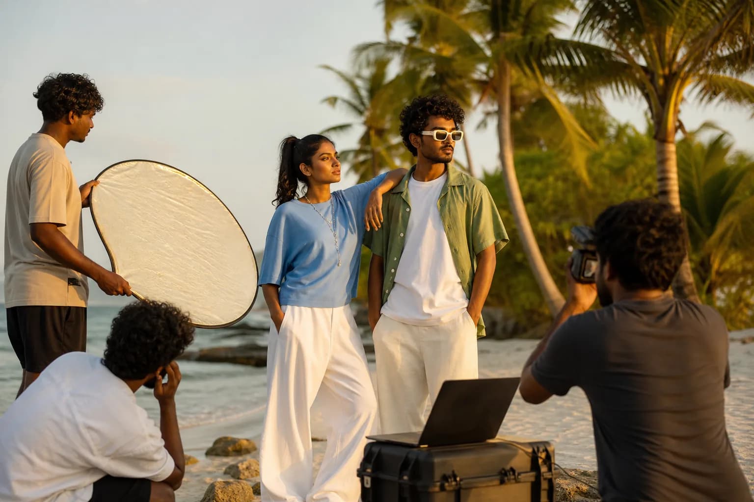 Maldivian fashion campaign shoot