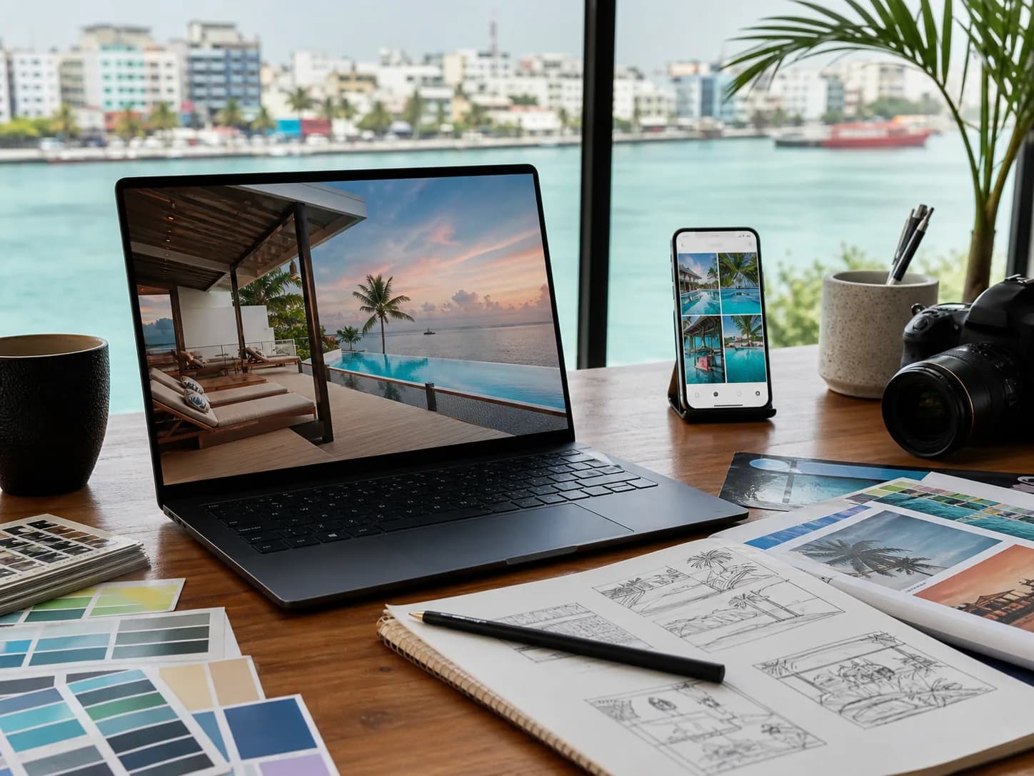 Website campaign creative developed for a Malé brand